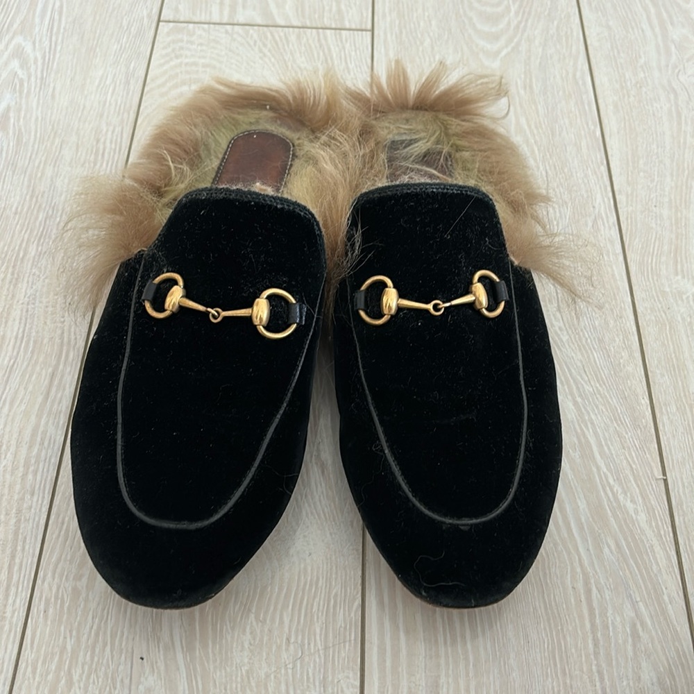 Gucci Fur Loafers